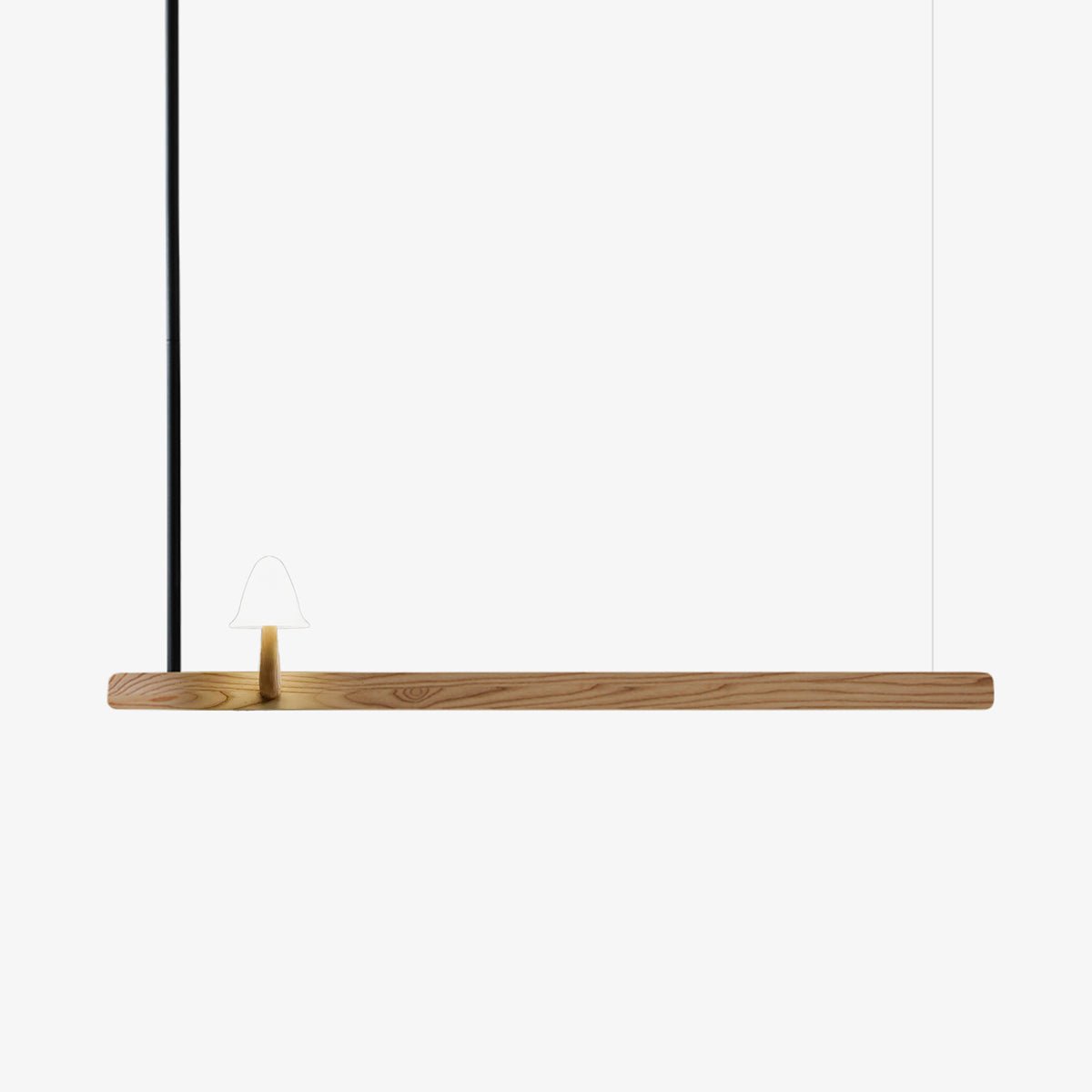 Lustra Chandelier Mushroom Wooden Minimalist Modern-Neutral Decor