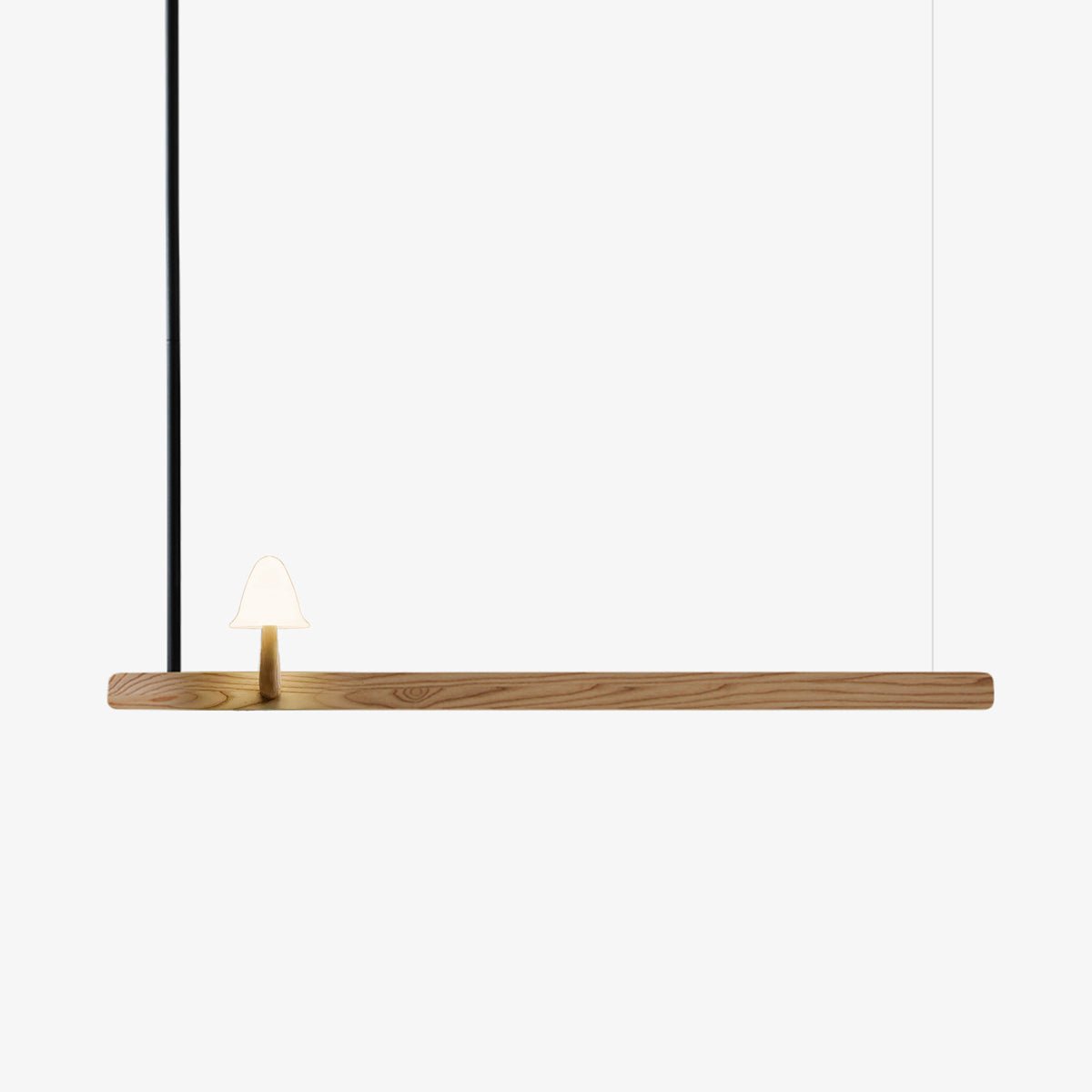 Lustra Chandelier Mushroom Wooden Minimalist Modern-Neutral Decor