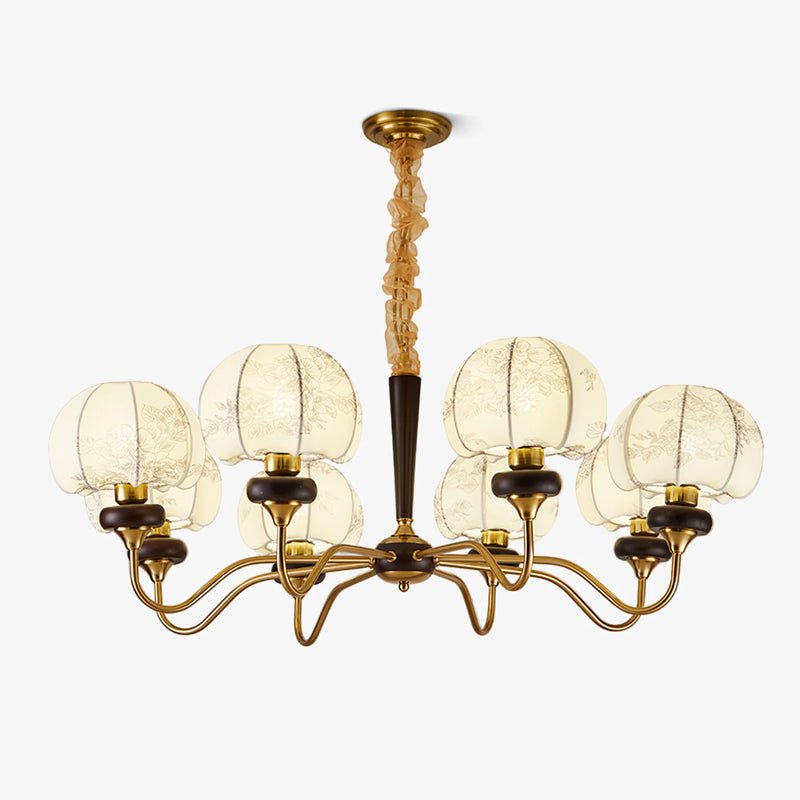Orchid Vintage Fabric Chandelier-Neutral Decor
