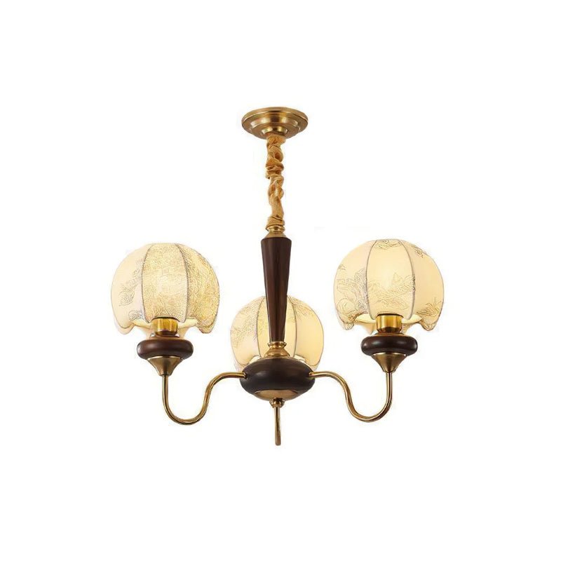 Orchid Vintage Fabric Chandelier-Neutral Decor