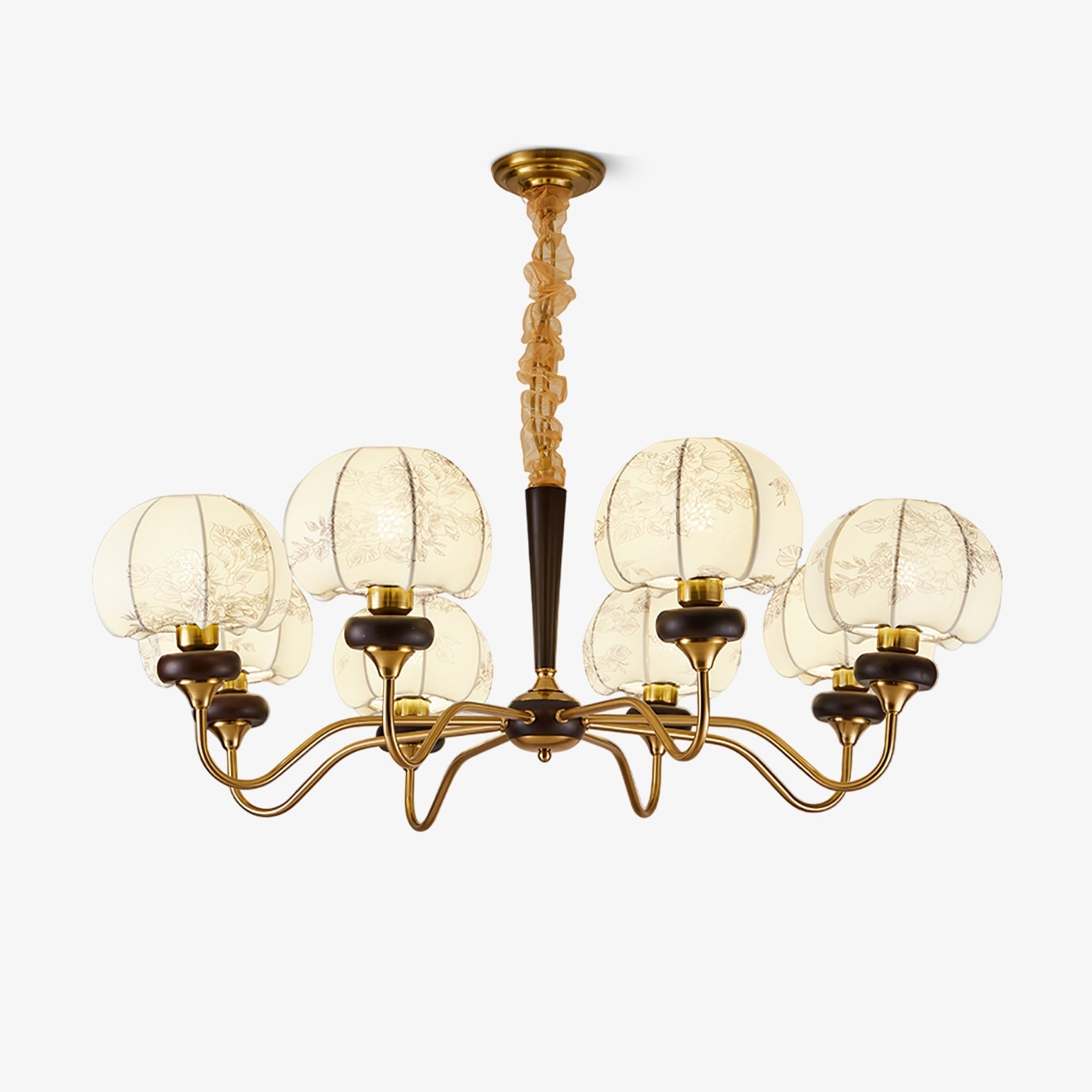 Orchid Vintage Fabric Chandelier-Neutral Decor