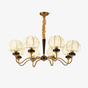 Orchid Vintage Fabric Chandelier-Neutral Decor