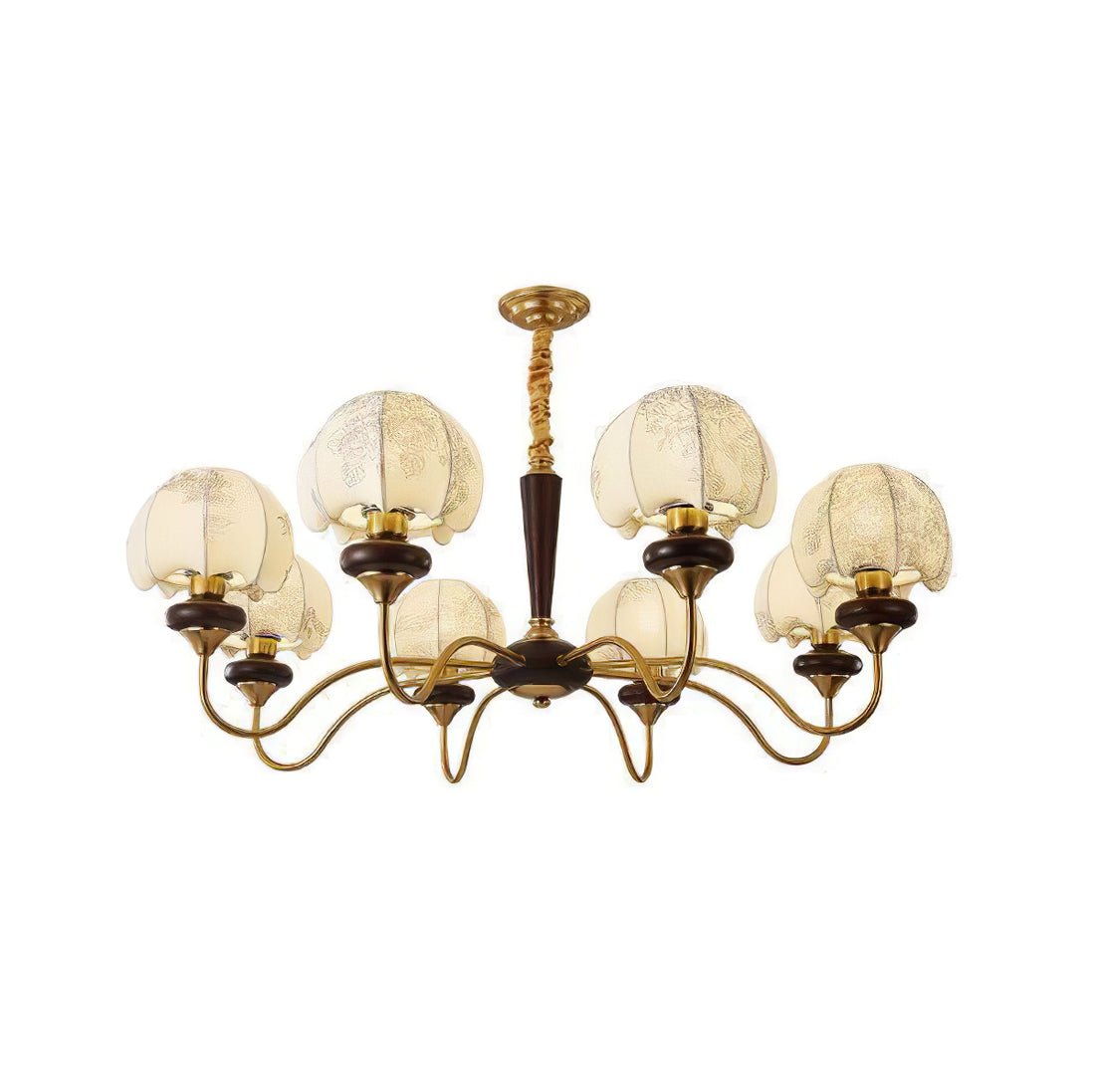 Orchid Vintage Fabric Chandelier-Neutral Decor