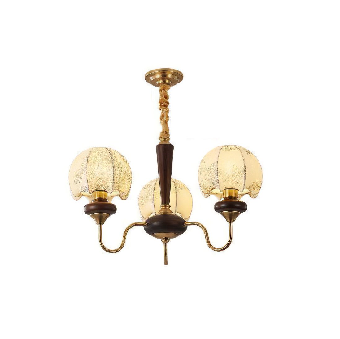 Orchid Vintage Fabric Chandelier-Neutral Decor