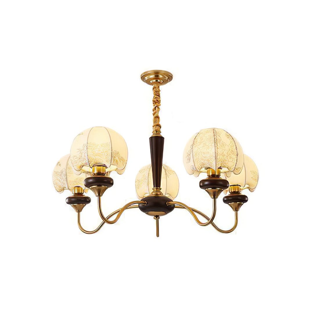 Orchid Vintage Fabric Chandelier-Neutral Decor