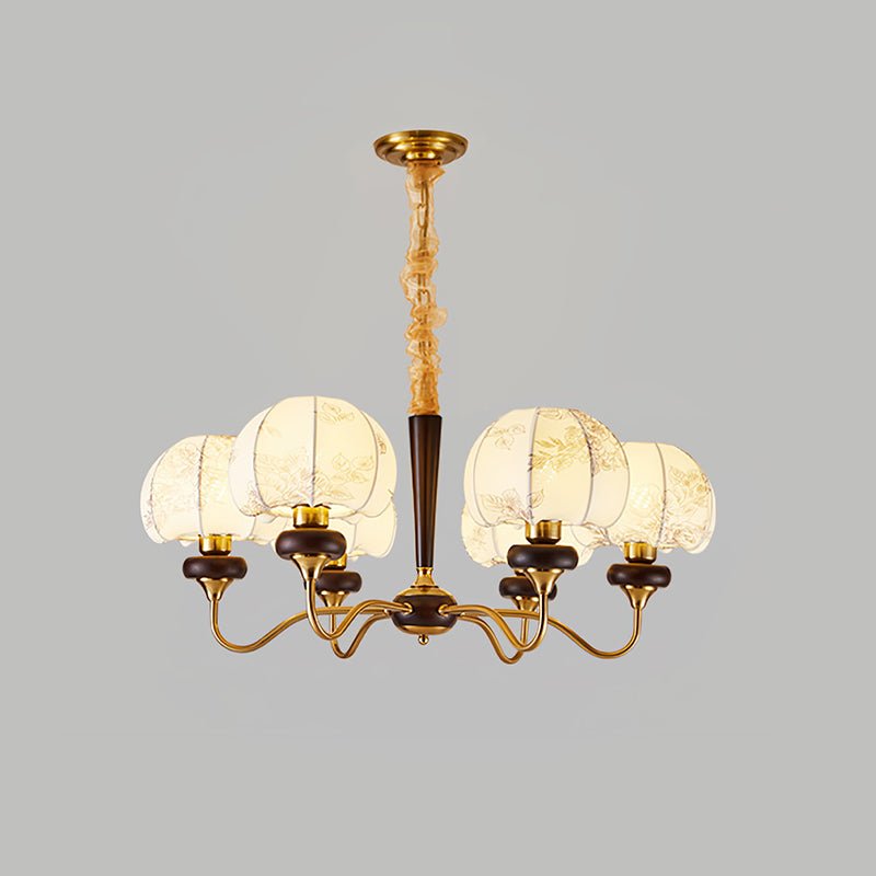 Orchid Vintage Fabric Chandelier-Neutral Decor