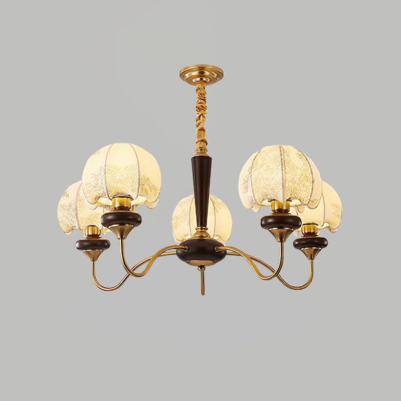 Orchid Vintage Fabric Chandelier-Neutral Decor