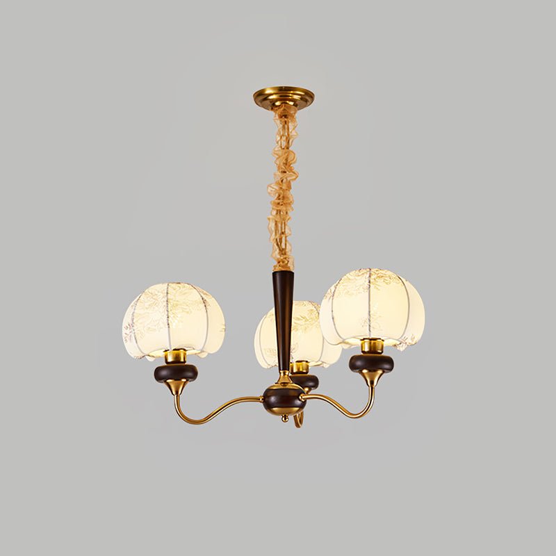 Orchid Vintage Fabric Chandelier-Neutral Decor