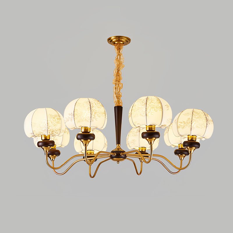 Orchid Vintage Fabric Chandelier-Neutral Decor