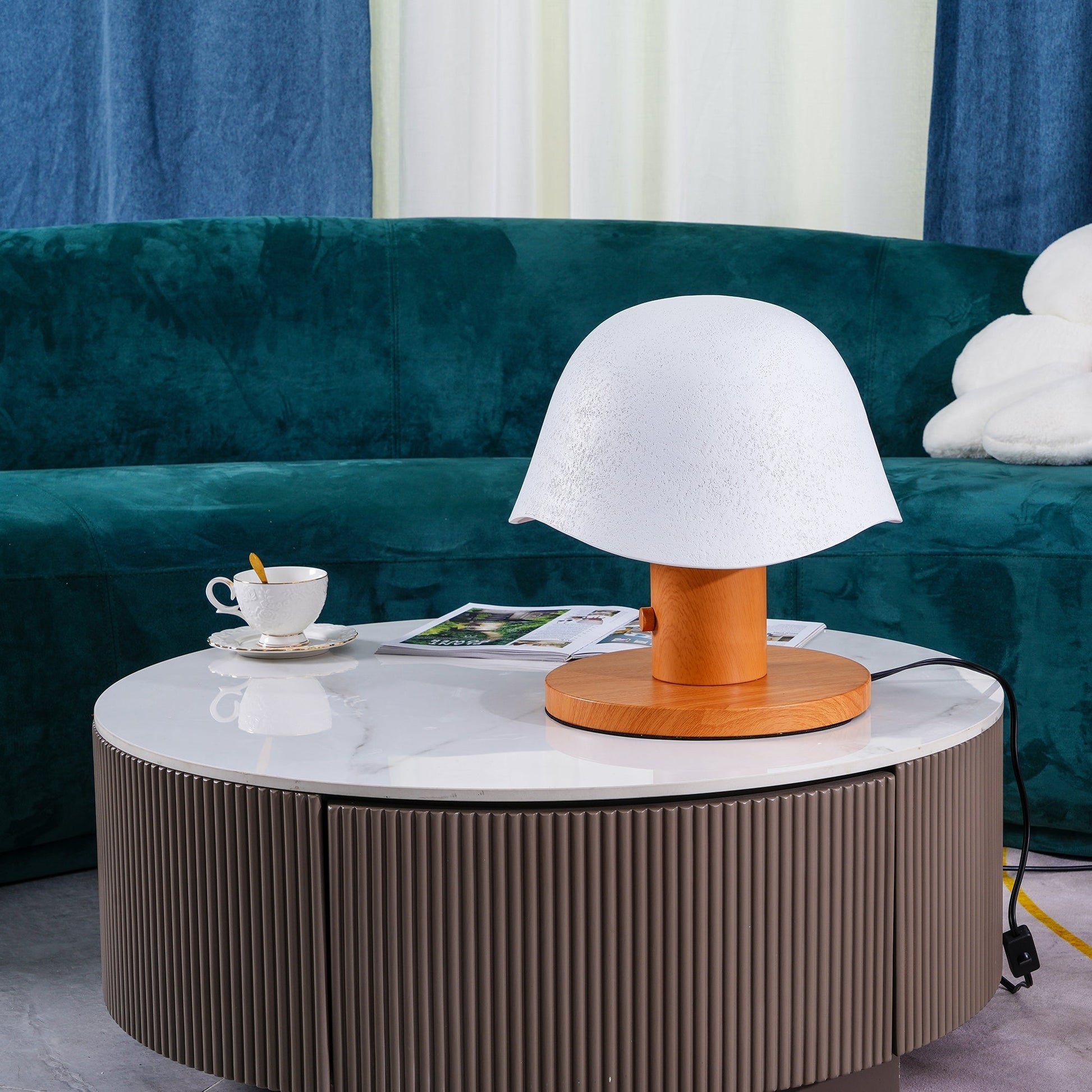 Wond Resin Wood Table Lamp-Neutral Decor
