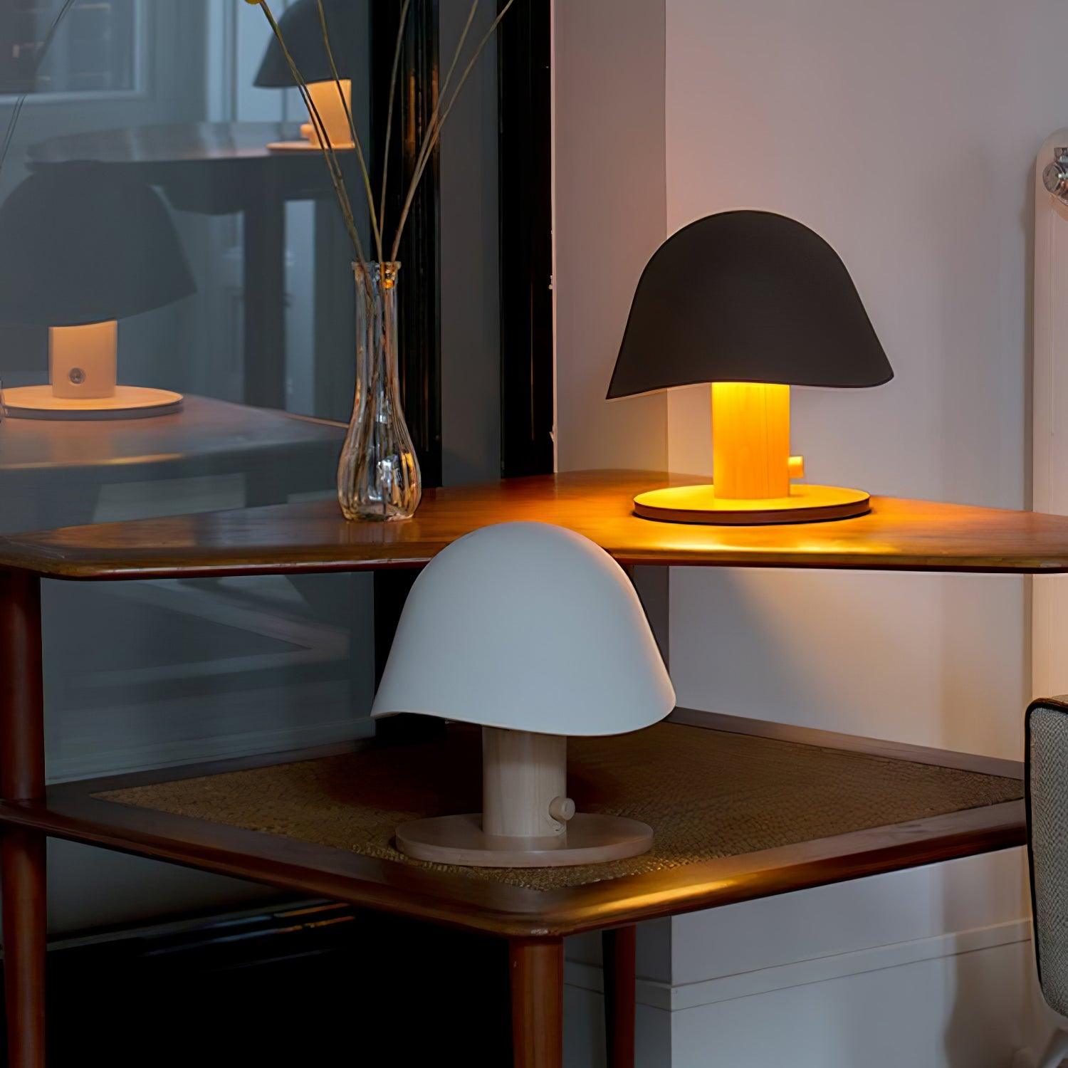 Wond Resin Wood Table Lamp-Neutral Decor