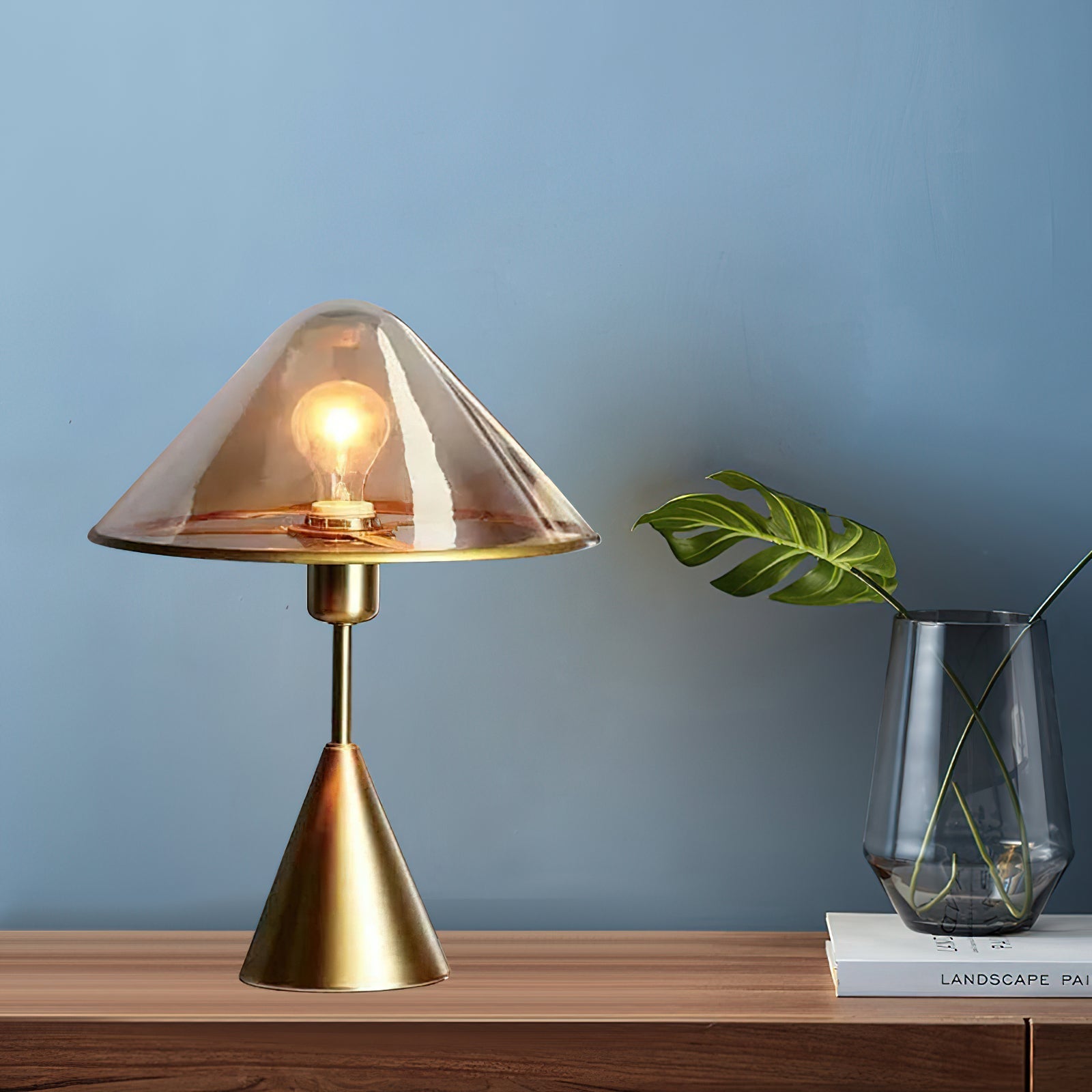 Mushroom Contemporary Table Lamp-Neutral Decor