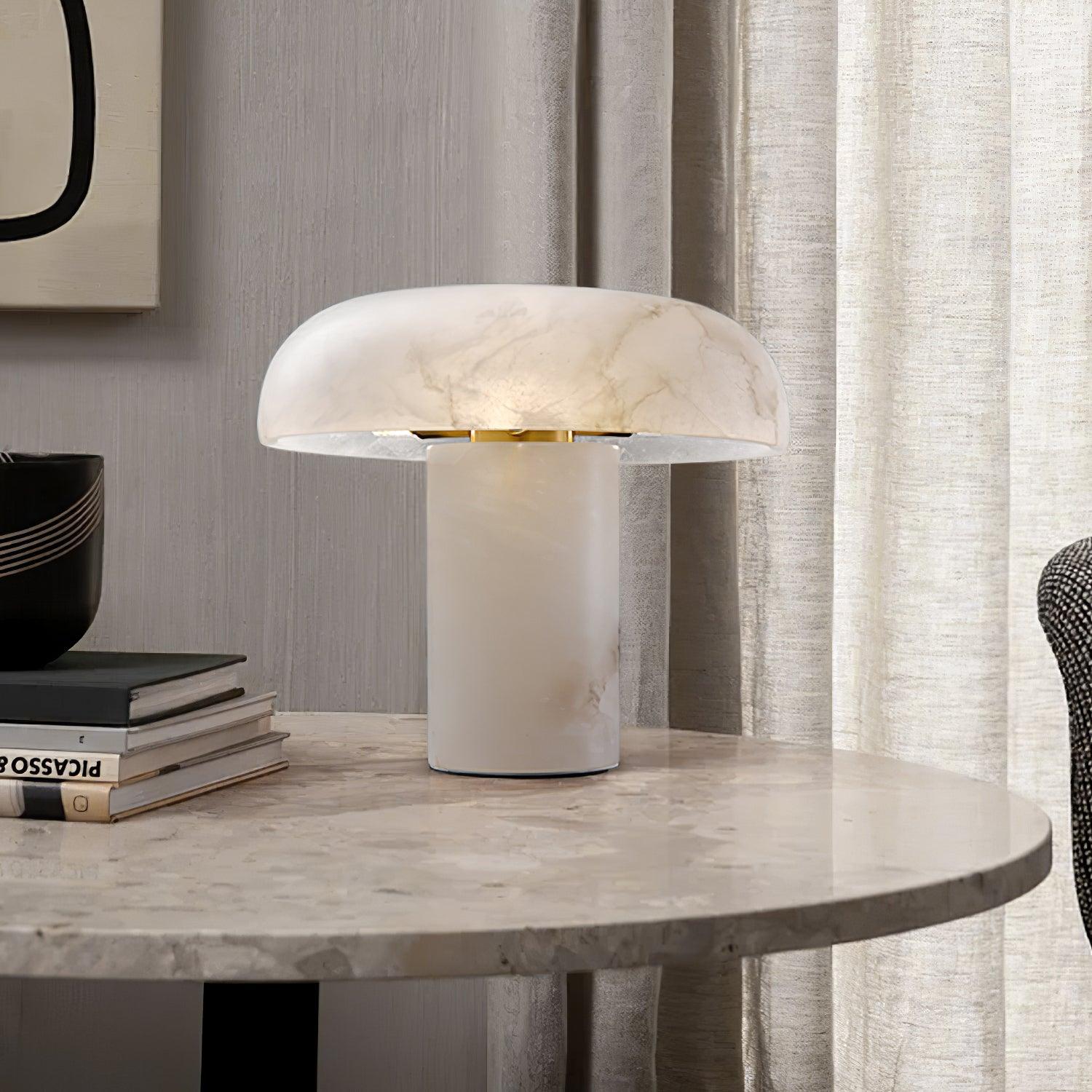 Ivvinos Tentacle Alabaster Table Lamp-Neutral Decor