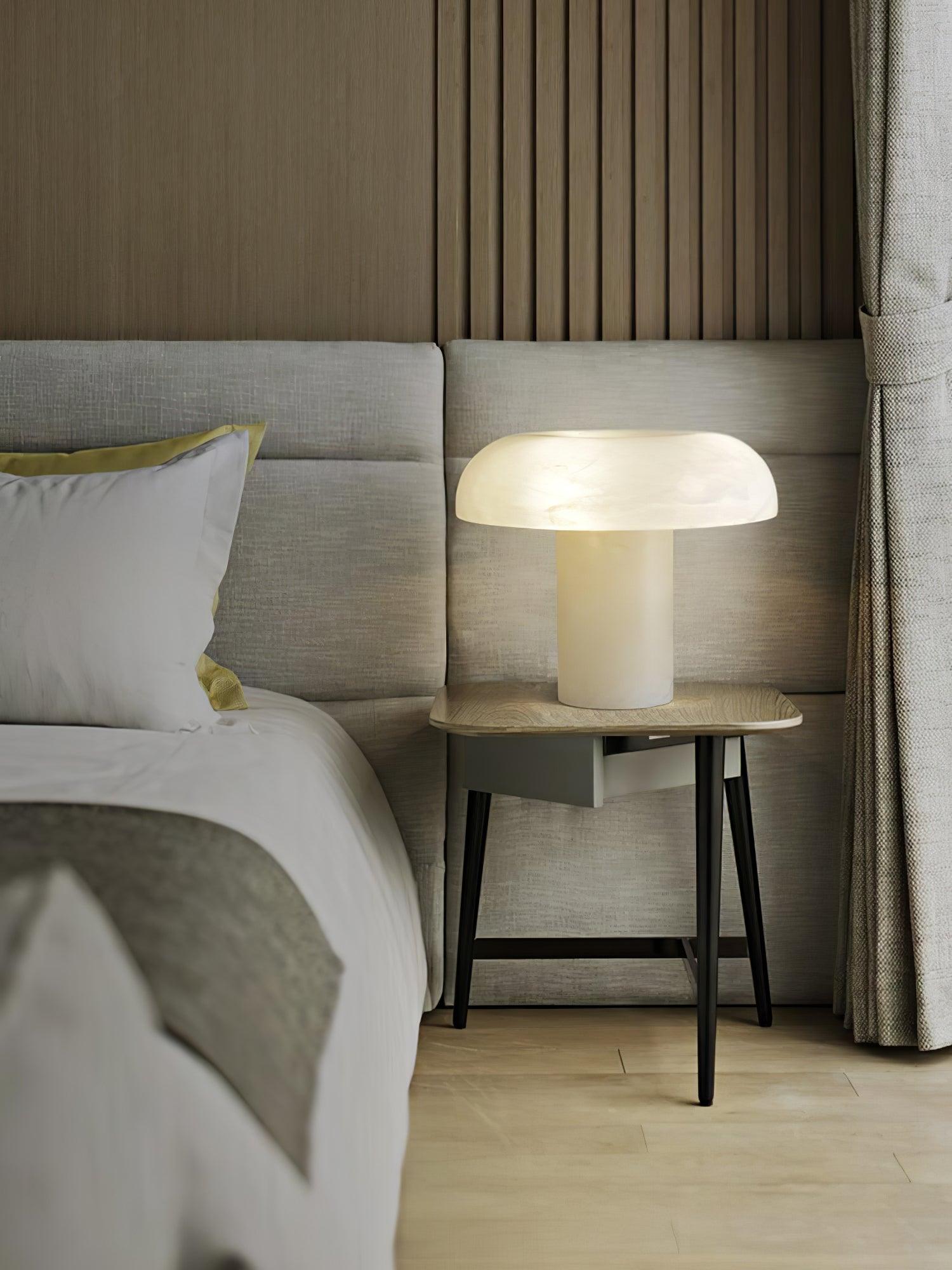 Ivvinos Tentacle Alabaster Table Lamp-Neutral Decor