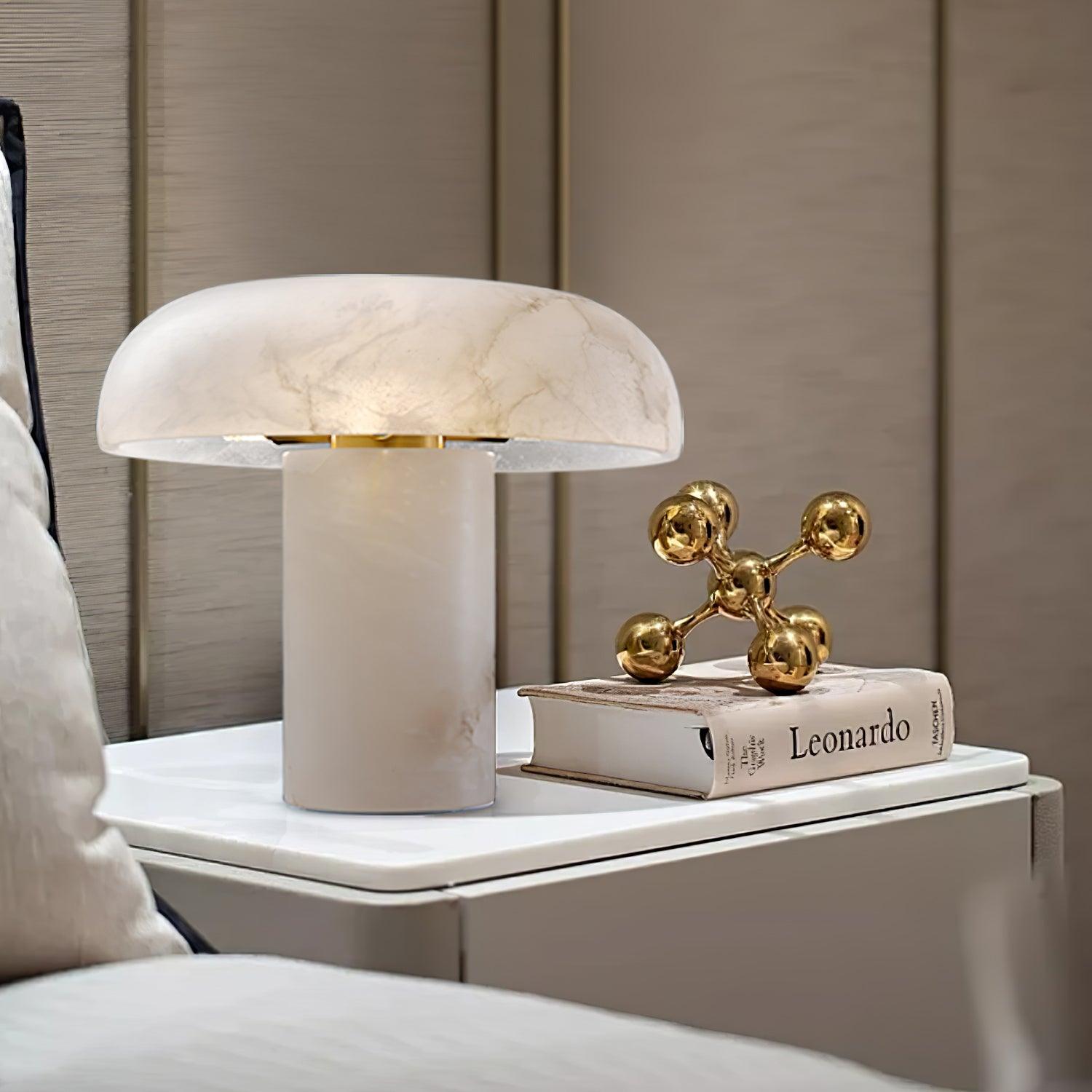 Ivvinos Tentacle Alabaster Table Lamp-Neutral Decor