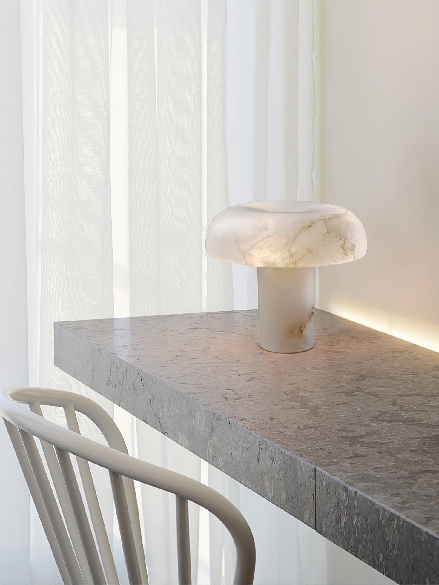 Ivvinos Tentacle Alabaster Table Lamp-Neutral Decor