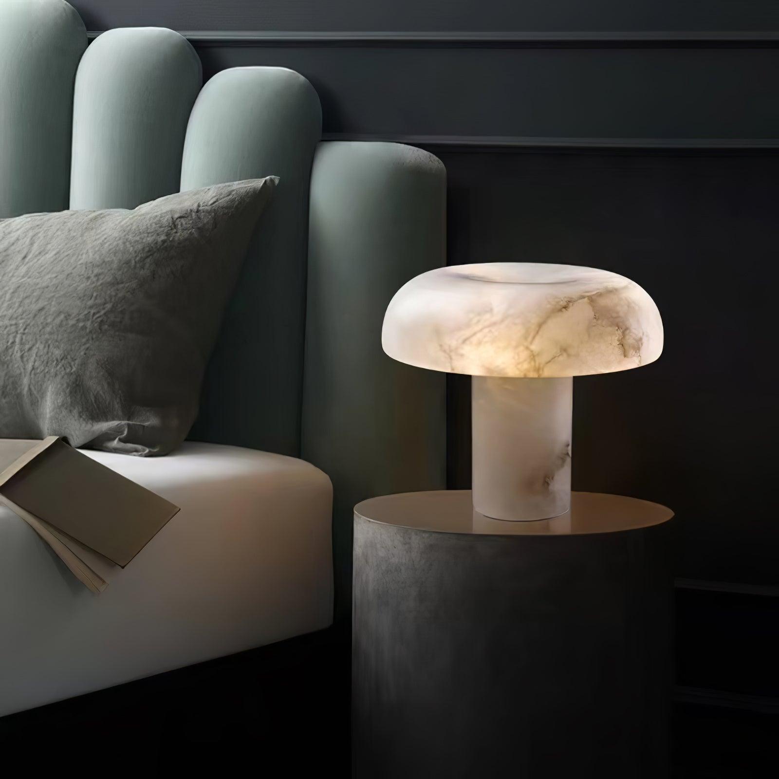 Ivvinos Tentacle Alabaster Table Lamp-Neutral Decor