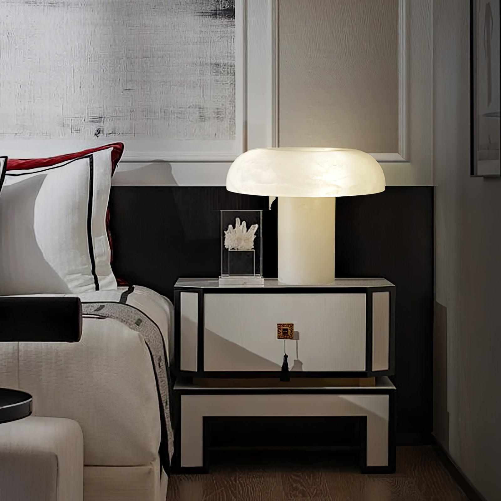 Ivvinos Tentacle Alabaster Table Lamp-Neutral Decor
