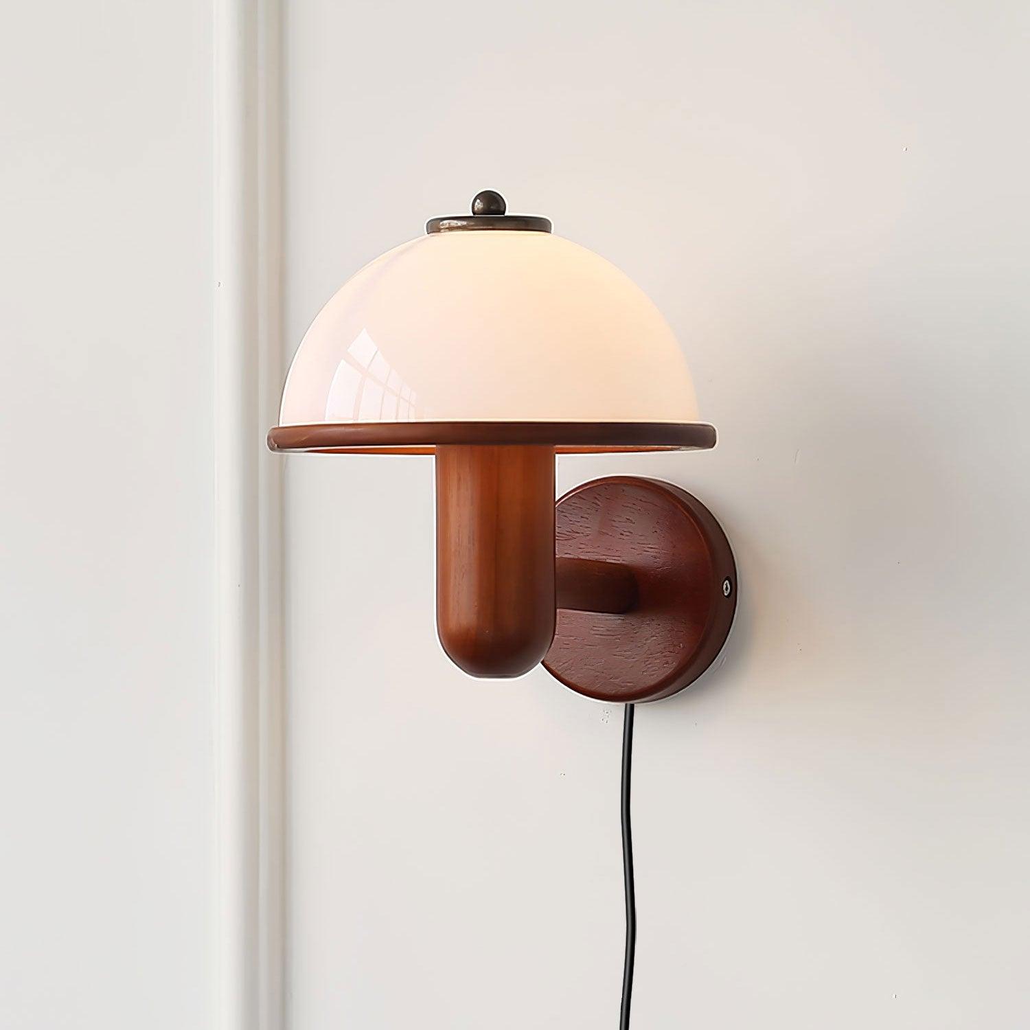 Lustra Wall Lamp Mushroom Wood-Neutral Decor
