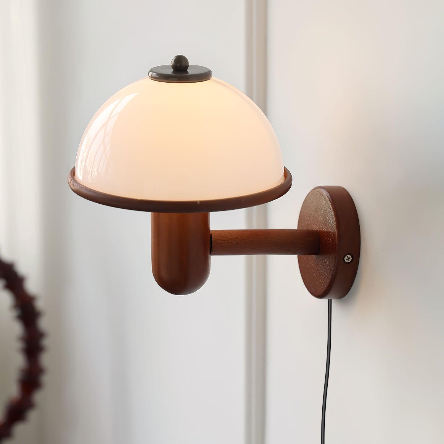 Lustra Wall Lamp Mushroom Wood-Neutral Decor