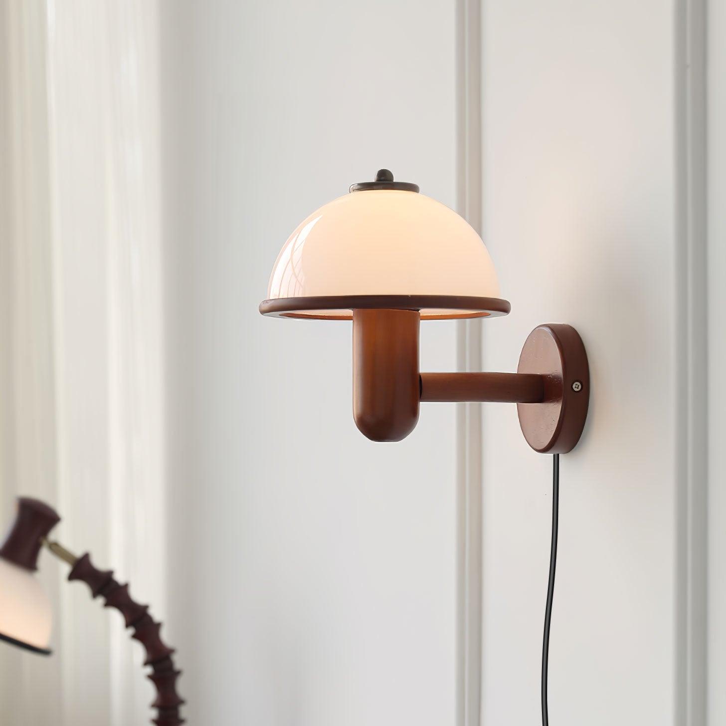 Lustra Wall Lamp Mushroom Wood-Neutral Decor