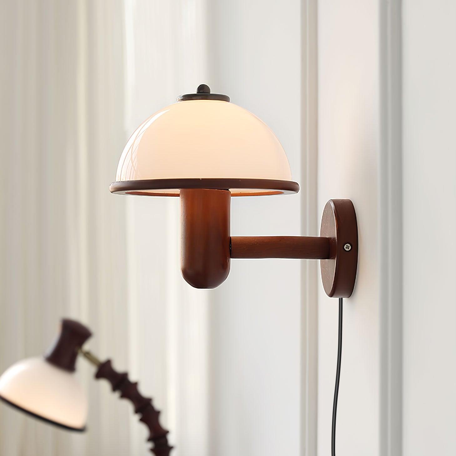 Lustra Wall Lamp Mushroom Wood-Neutral Decor