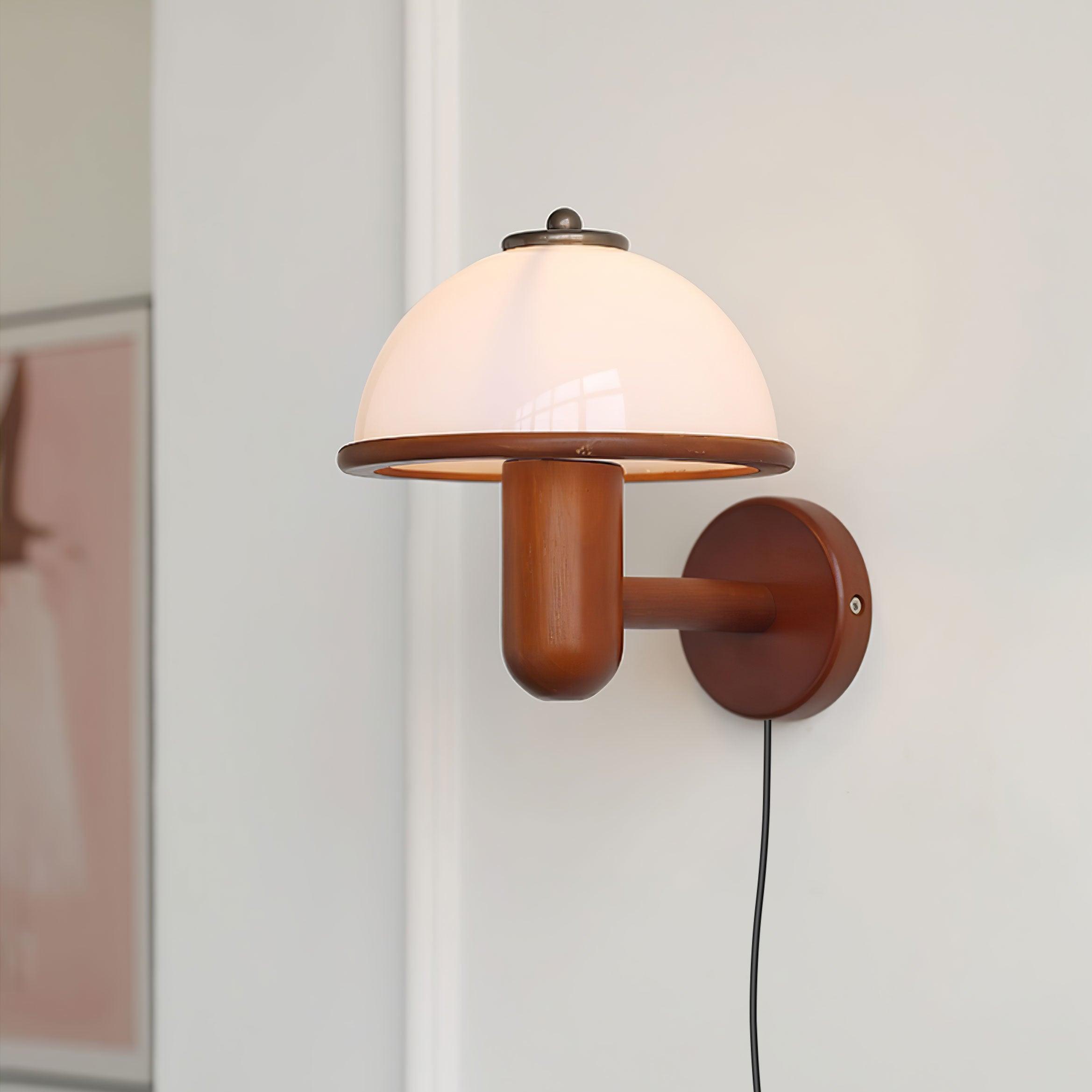 Lustra Wall Lamp Mushroom Wood Oak-Neutral Decor