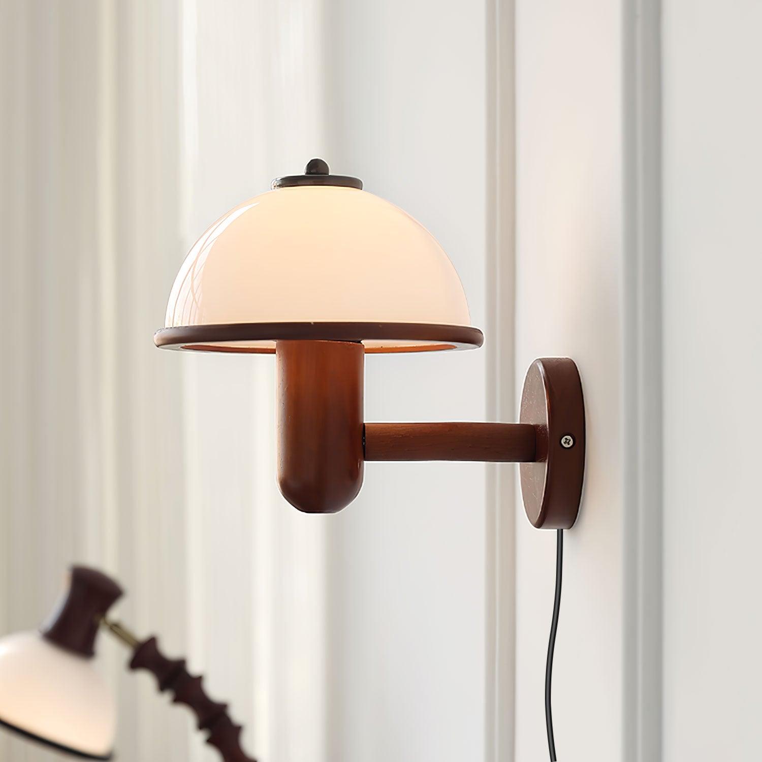 Lustra Wall Lamp Mushroom Wood-Neutral Decor