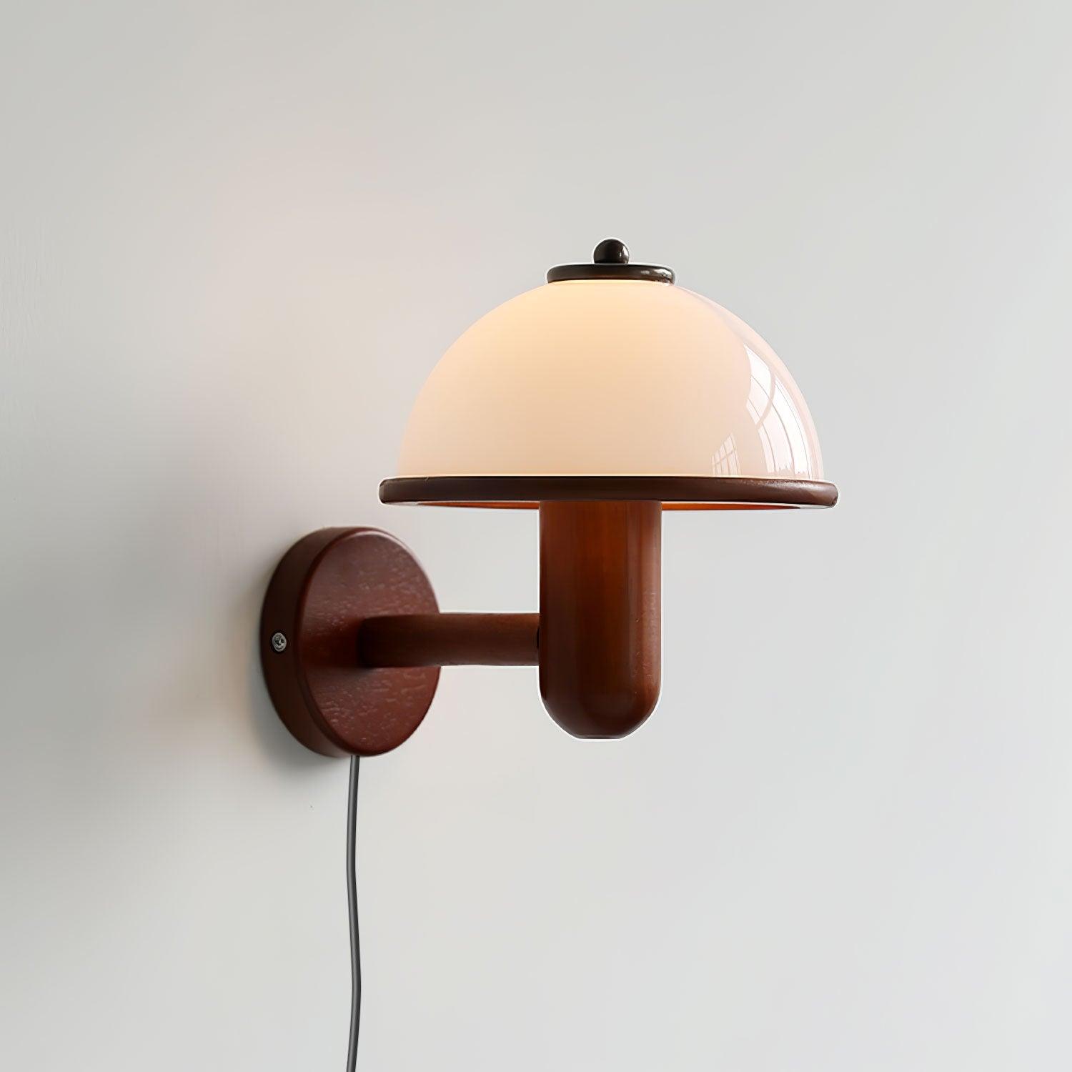 Lustra Wall Lamp Mushroom Wood Oak-Neutral Decor