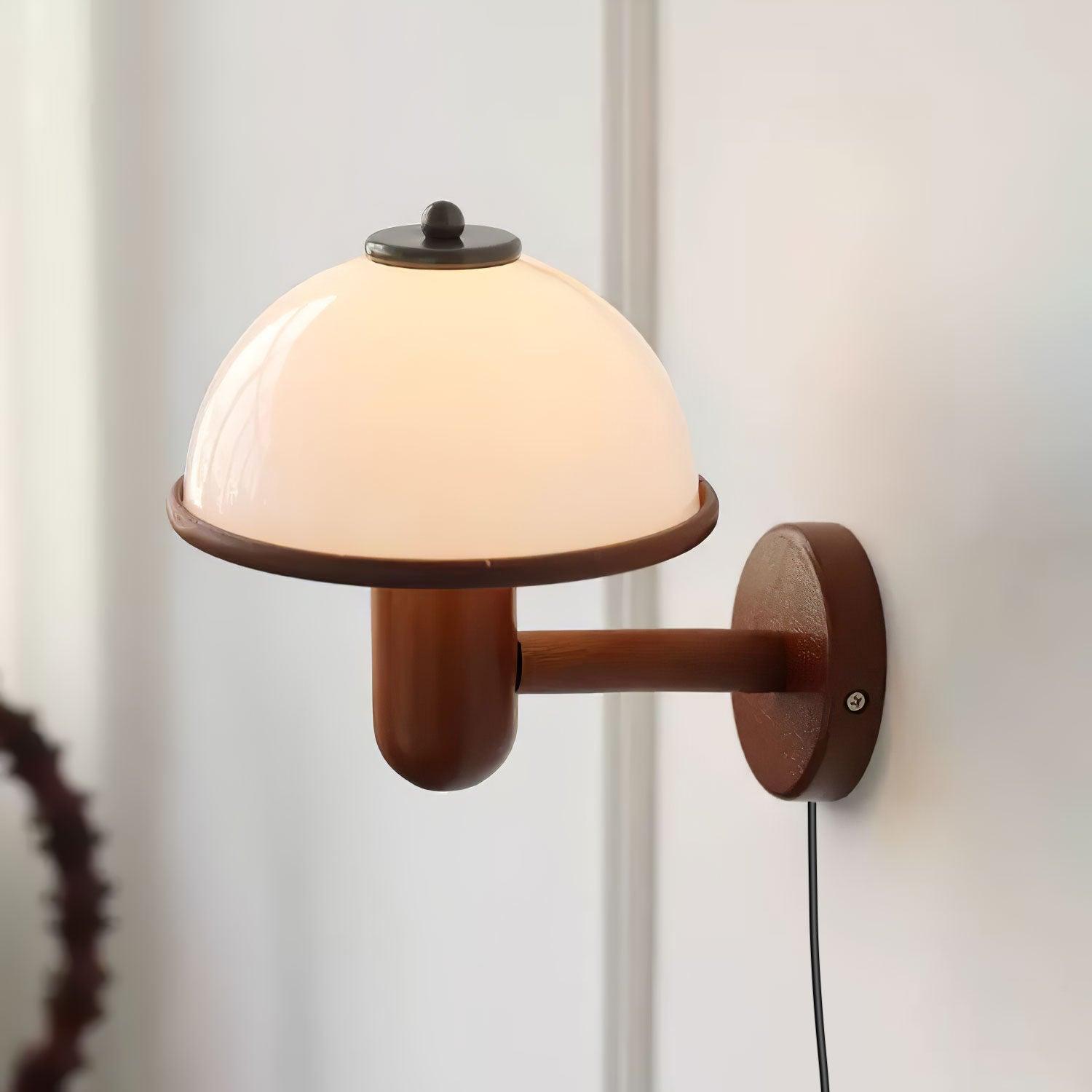 Lustra Wall Lamp Mushroom Wood-Neutral Decor