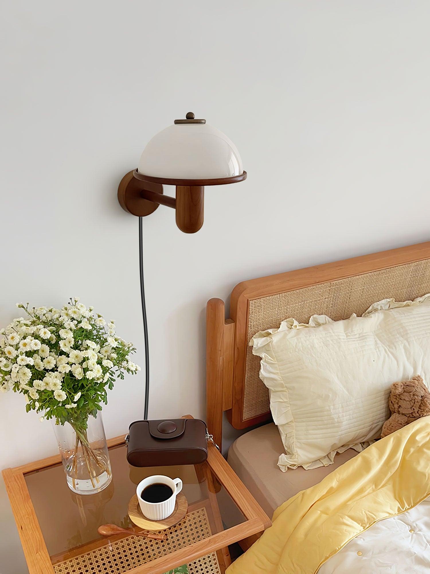 Lustra Wall Lamp Mushroom Wood-Neutral Decor