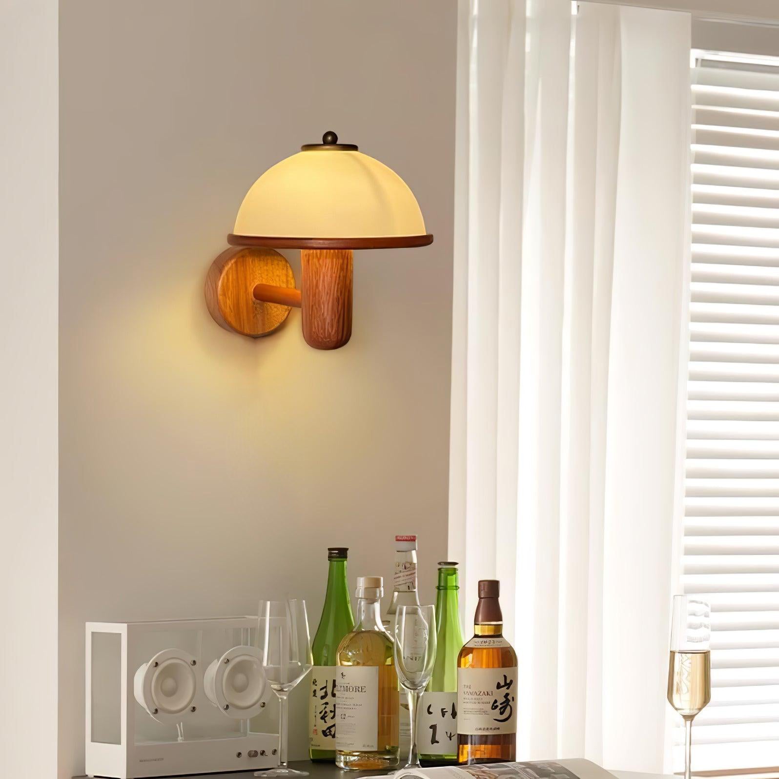 Lustra Wall Lamp Mushroom Wood Oak-Neutral Decor