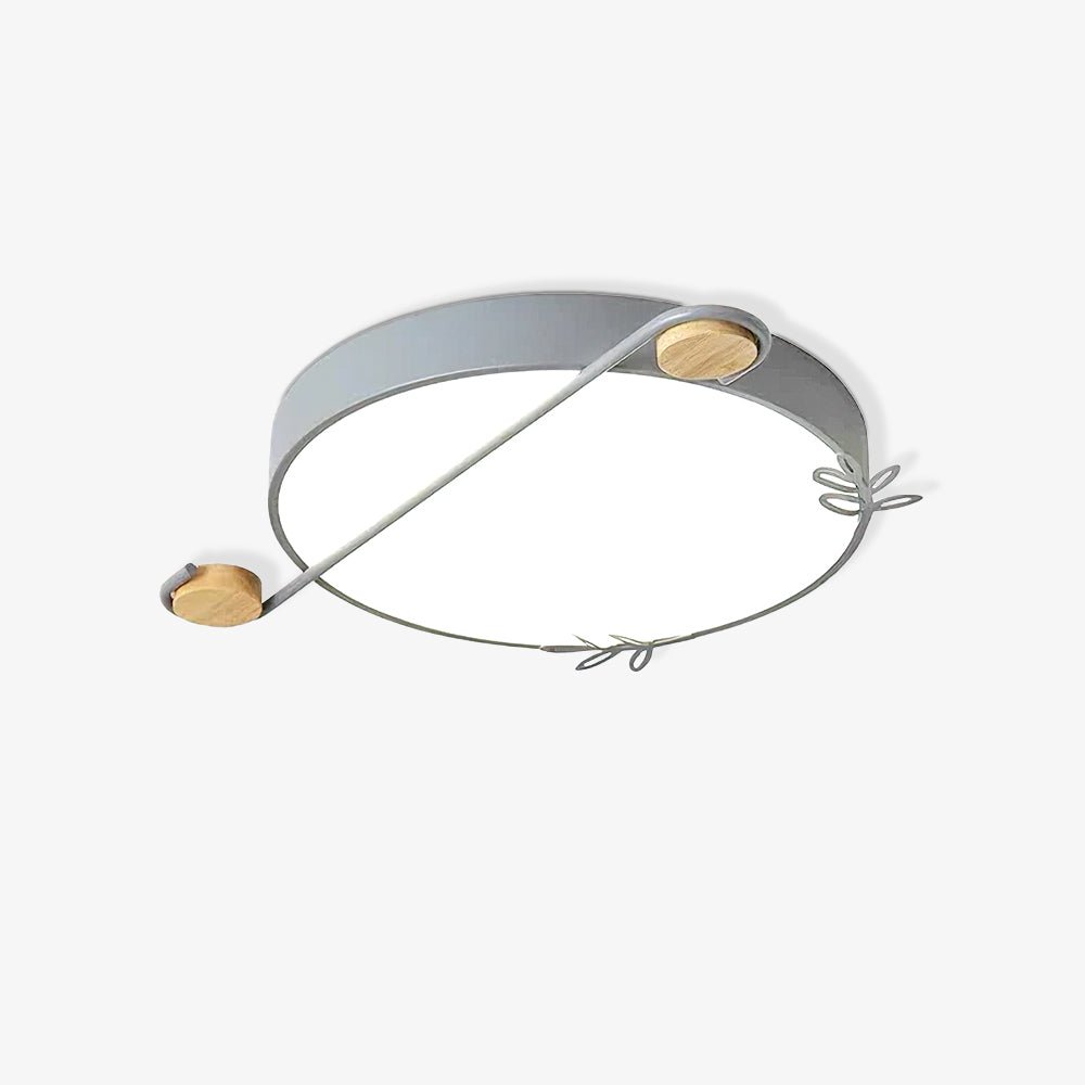 Evzorira Musical Note Art Round Ceiling Lamp-Neutral Decor