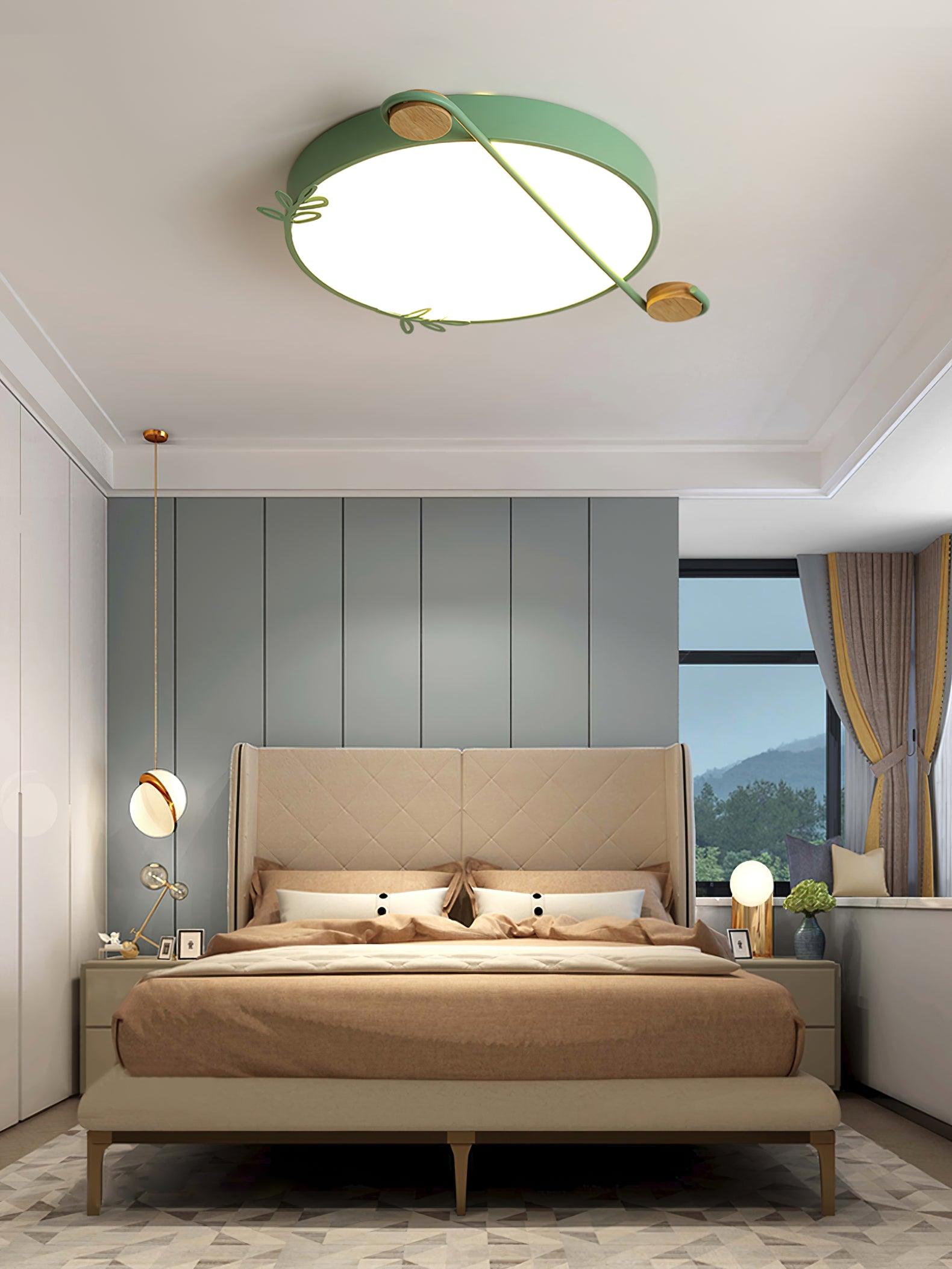 Evzorira Musical Note Art Round Ceiling Lamp-Neutral Decor