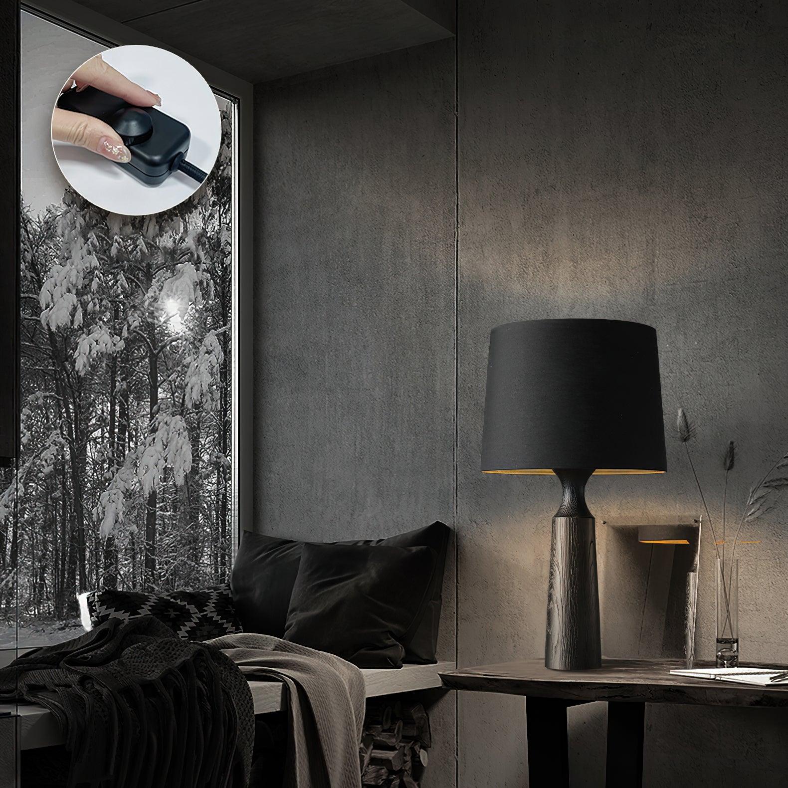 Harry Contemporary Wood Table Lamp-Neutral Decor