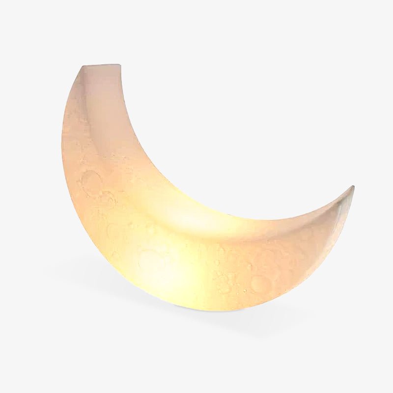 Zetheor Crescent Moon Resin Floor Lamp-Neutral Decor