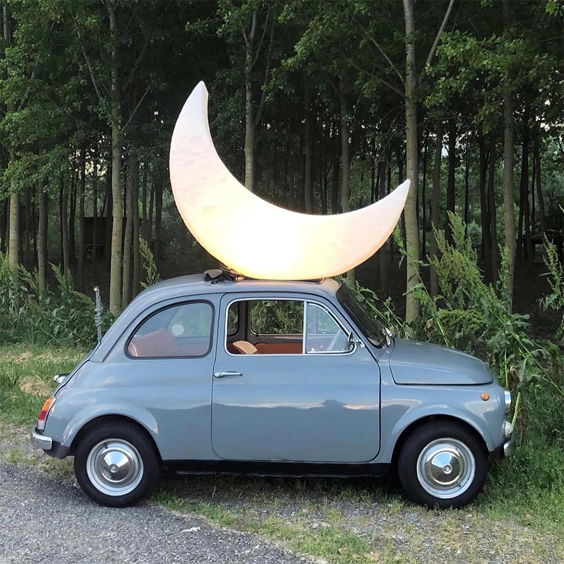 Zetheor Crescent Moon Resin Floor Lamp-Neutral Decor