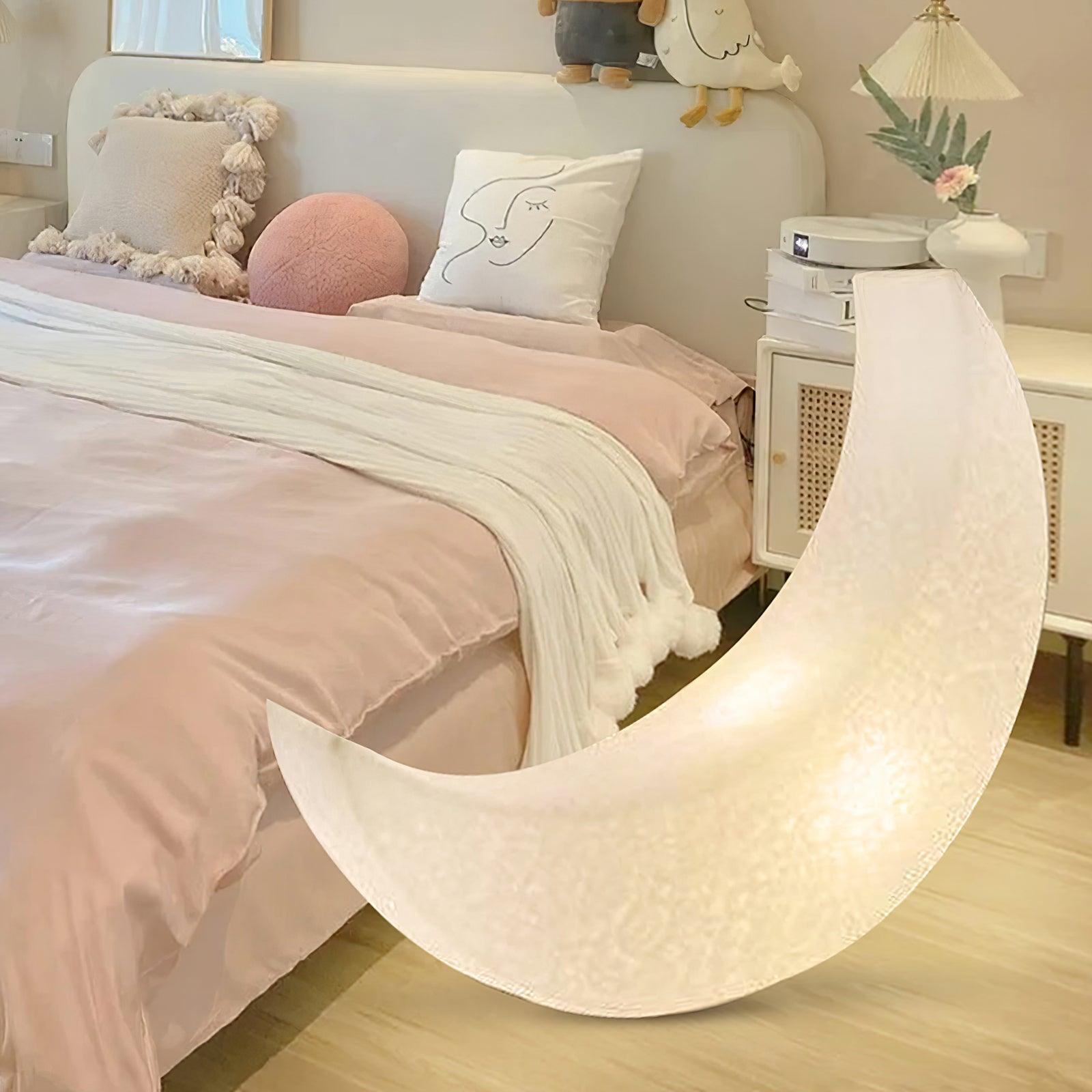 Zetheor Crescent Moon Resin Floor Lamp-Neutral Decor