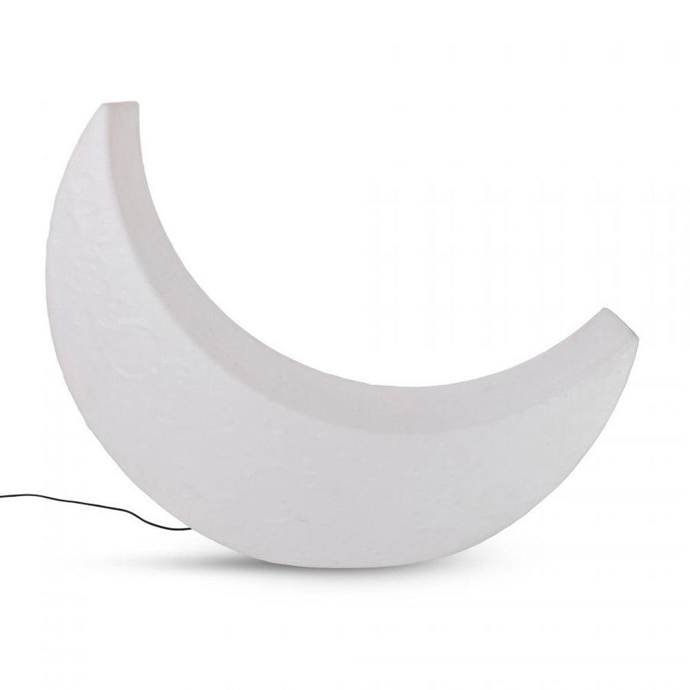 Zetheor Crescent Moon Resin Floor Lamp-Neutral Decor