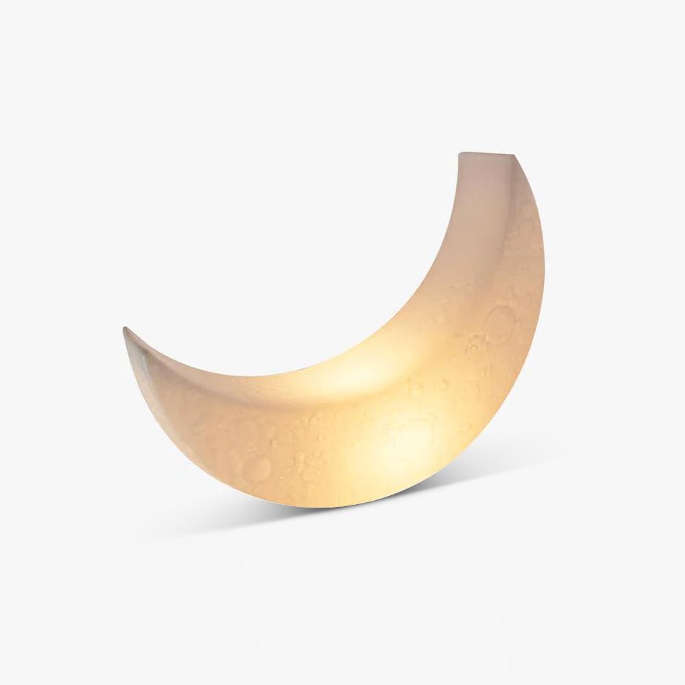 Zetheor Crescent Moon Resin Floor Lamp-Neutral Decor