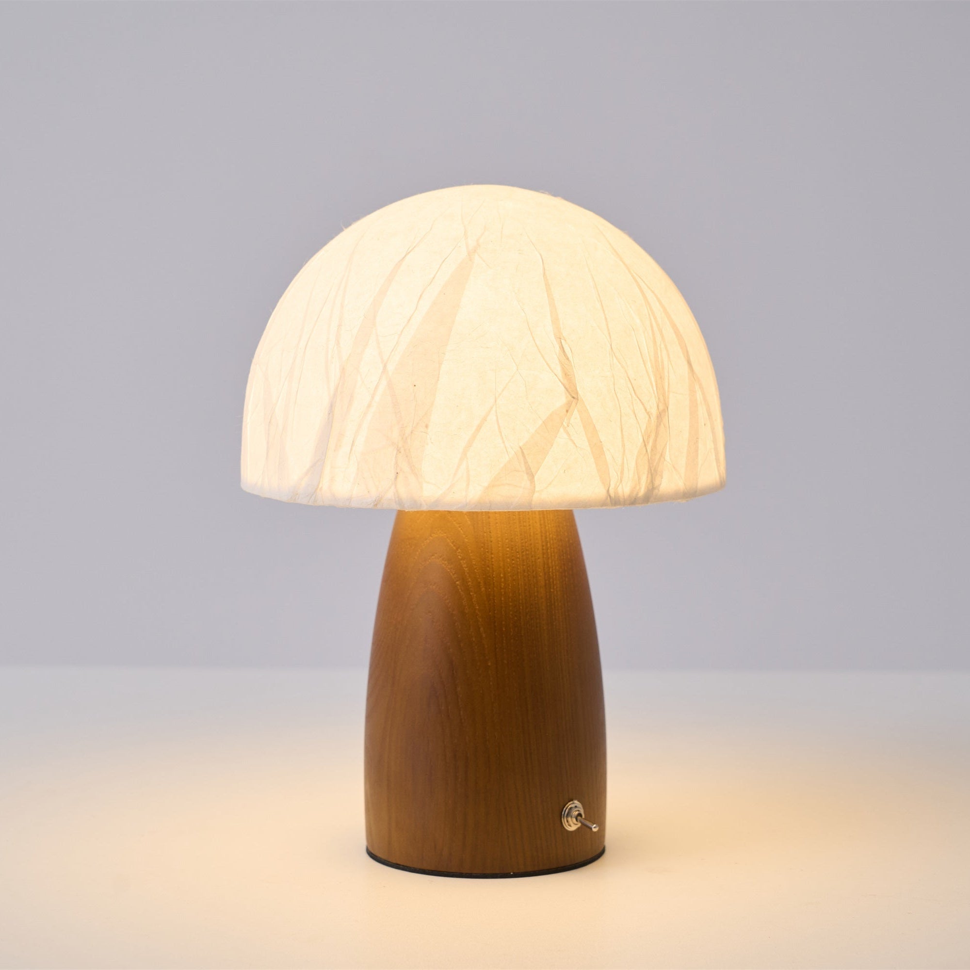 Nimbus Wood & Fabric Table Lamp-Neutral Decor