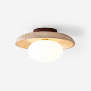 Mexo Travertine Ceiling Light-Neutral Decor