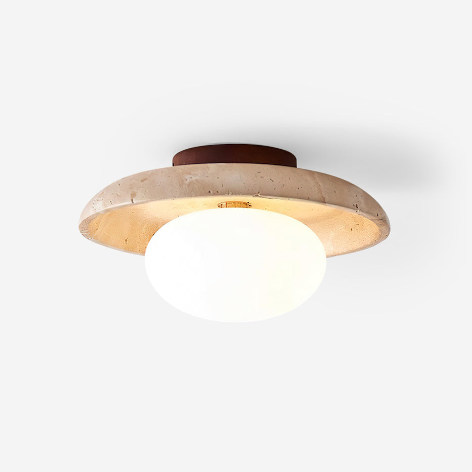 Mexo Travertine Ceiling Light-Neutral Decor
