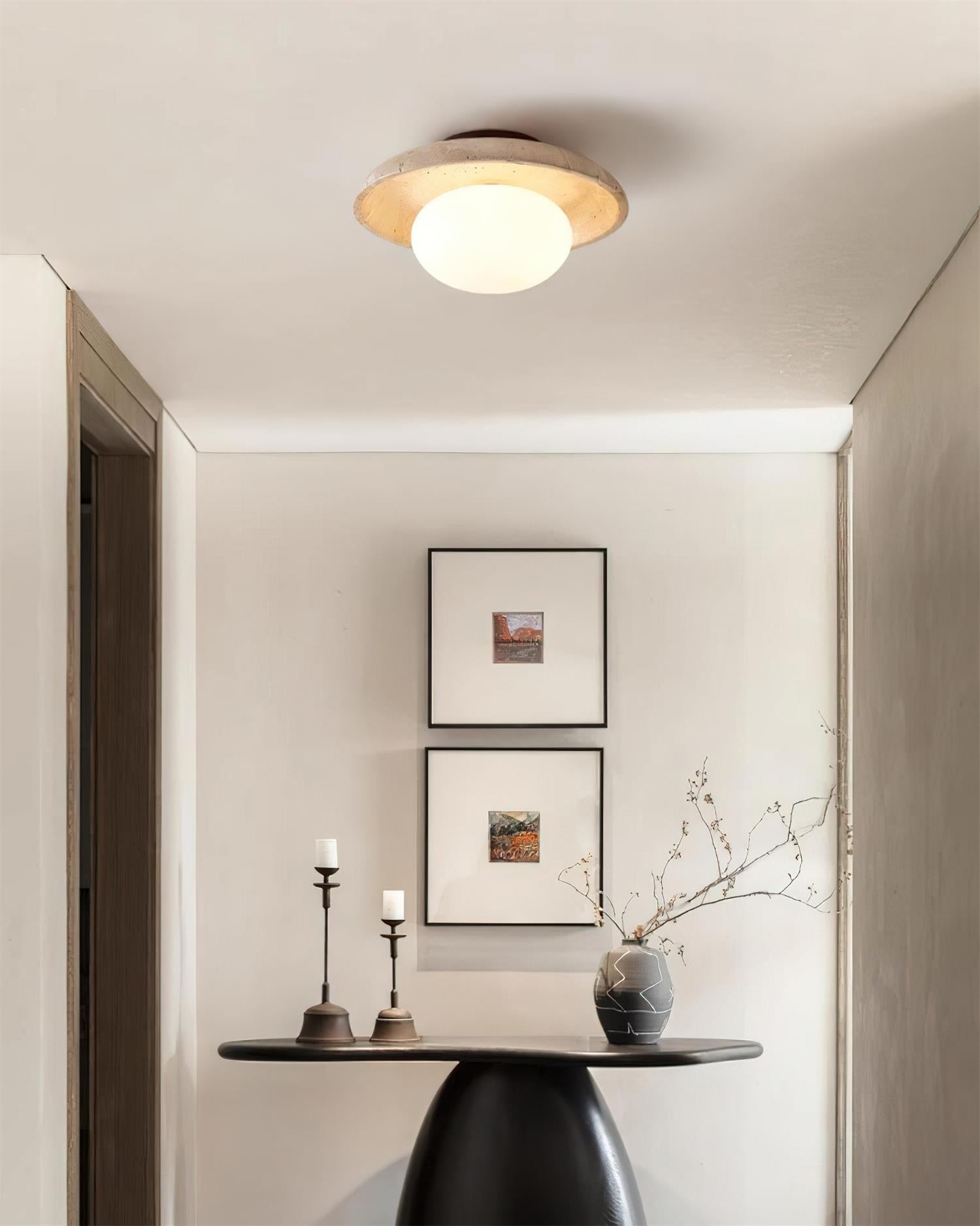 Mexo Travertine Ceiling Light-Neutral Decor