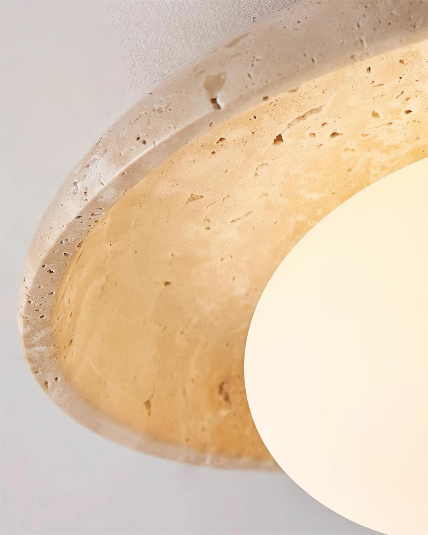 Mexo Travertine Ceiling Light-Neutral Decor
