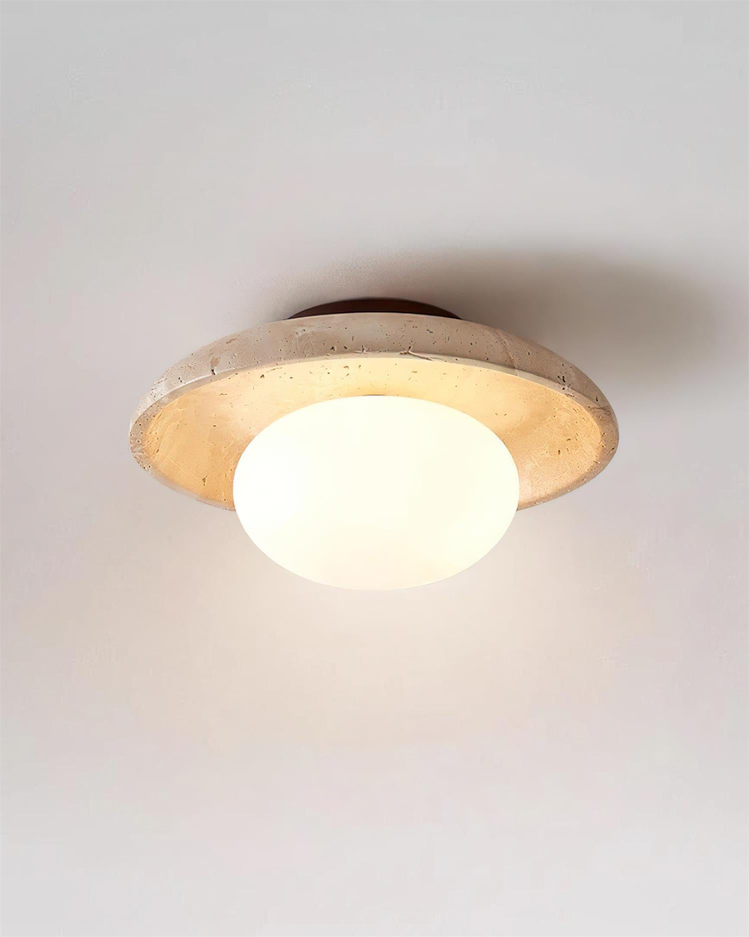 Mexo Travertine Ceiling Light-Neutral Decor
