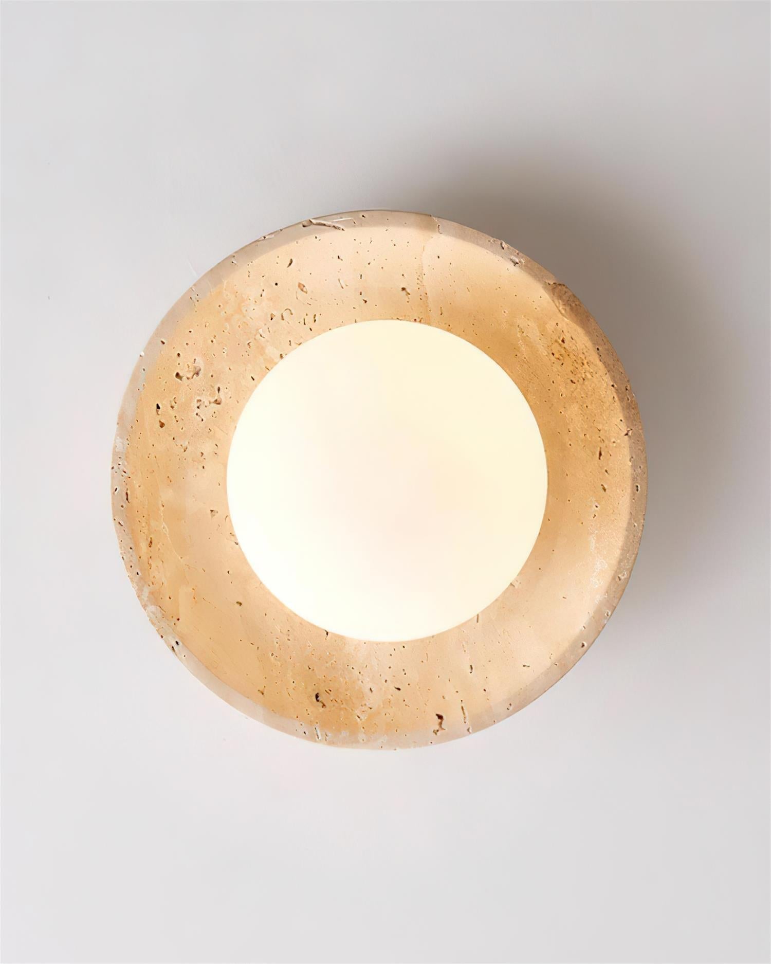 Mexo Travertine Ceiling Light-Neutral Decor