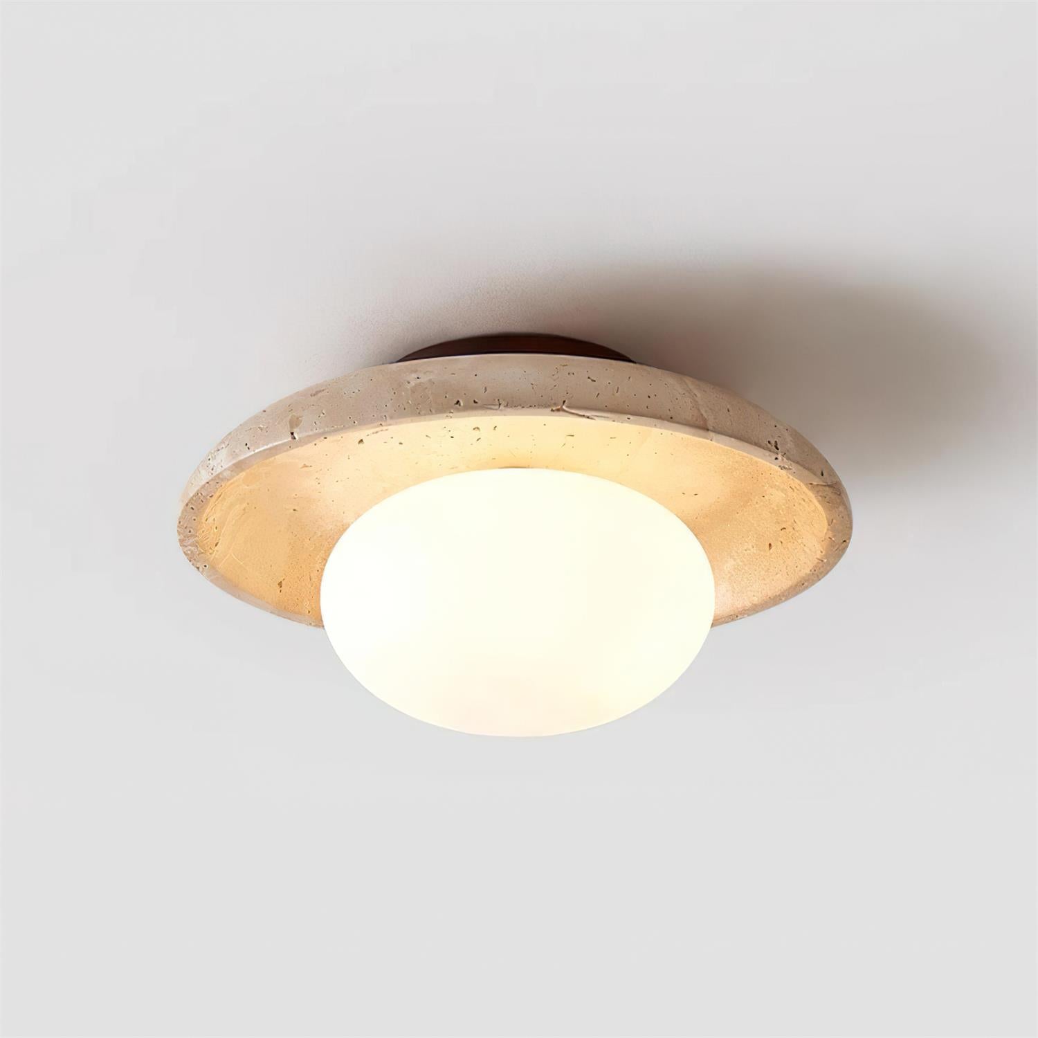 Mexo Travertine Ceiling Light-Neutral Decor
