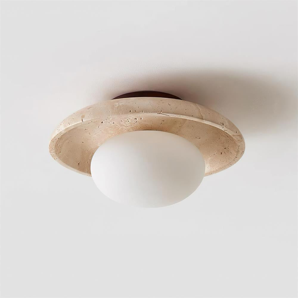Mexo Travertine Ceiling Light-Neutral Decor