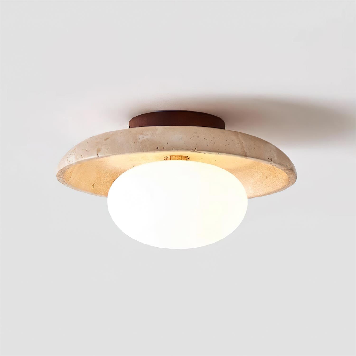 Mexo Travertine Ceiling Light-Neutral Decor
